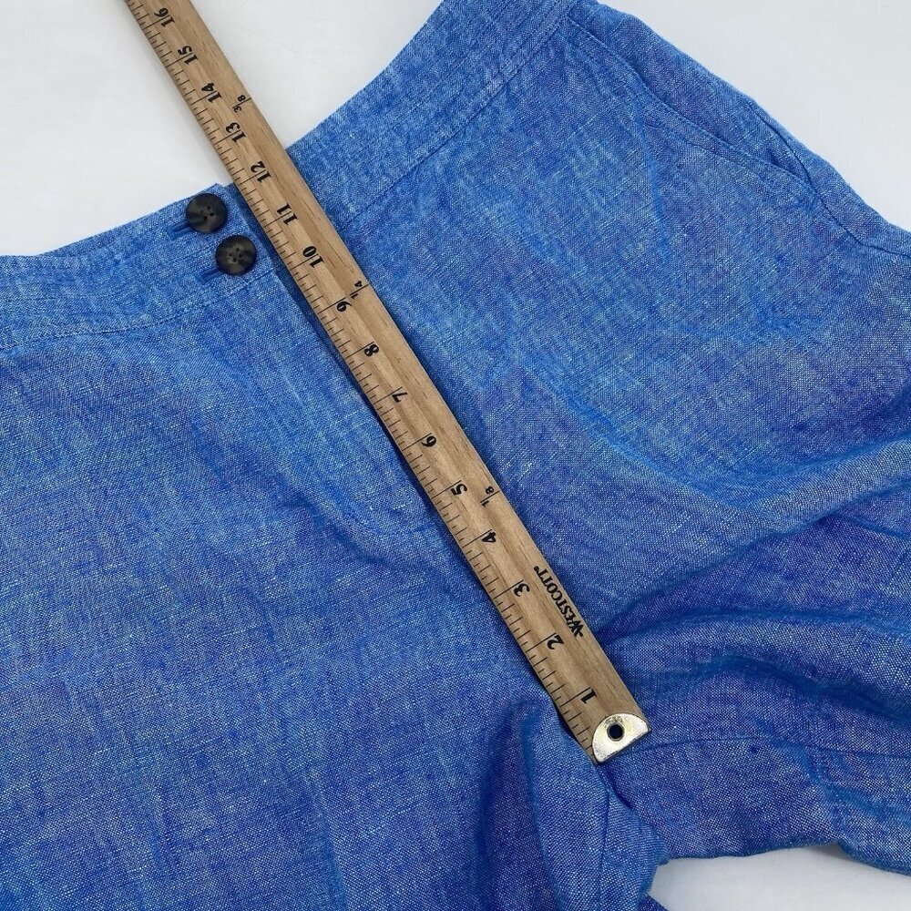 Boden Women’s US 8 UK 12 Blue Cornwall 6” Linen Shorts Nautical Beach - Picture 8 of 12